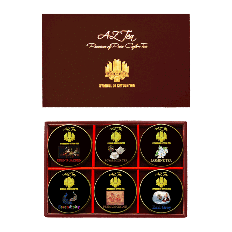 AZ_Tea_ミニ6缶紅茶ギフト_プレミアムセイロン紅茶等売れ筋６種ティーバッグ入り
