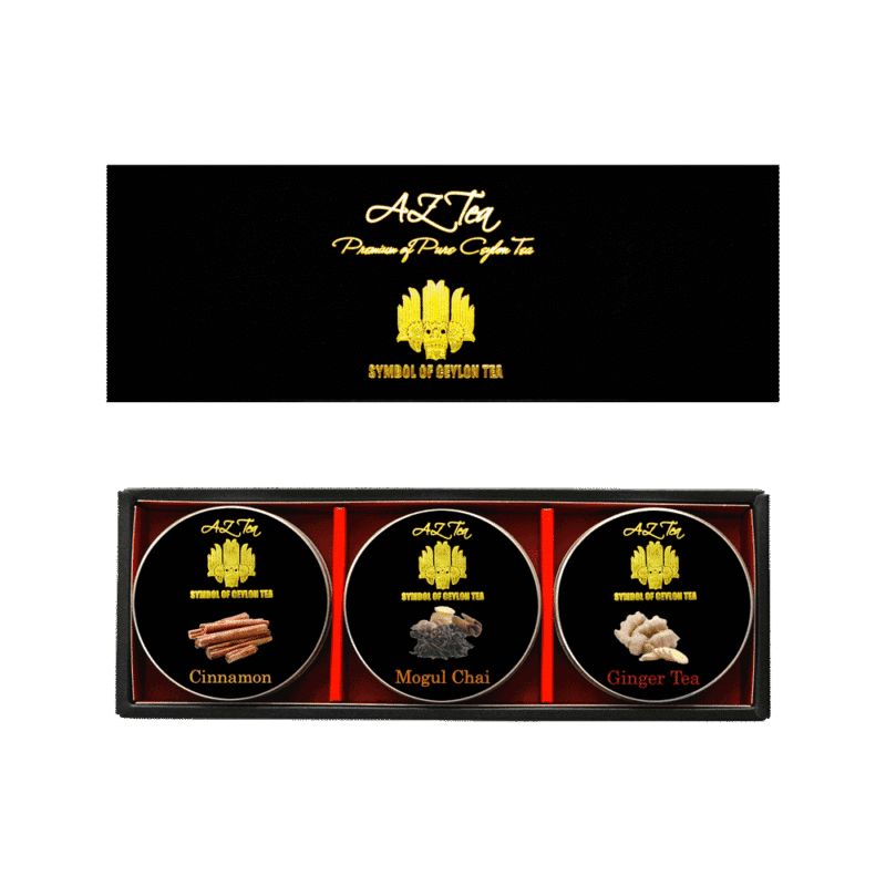 AZ_Tea_ミニ3缶紅茶ギフト_プレミアムシナモンティー等スパイス紅茶3種茶葉入り