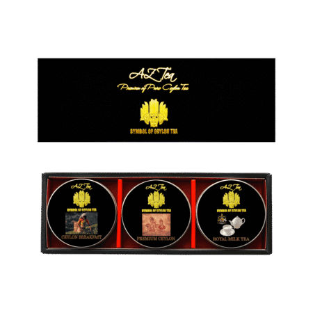Ceylon Teas 3 Mini-Tin Tea Leaf Gift