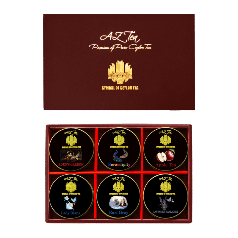 AZ_Tea_ミニ6缶紅茶ギフト_アールグレイ・セレンディピティー等柑橘＆フルーツティー売れ筋６種ティーバッグ入り