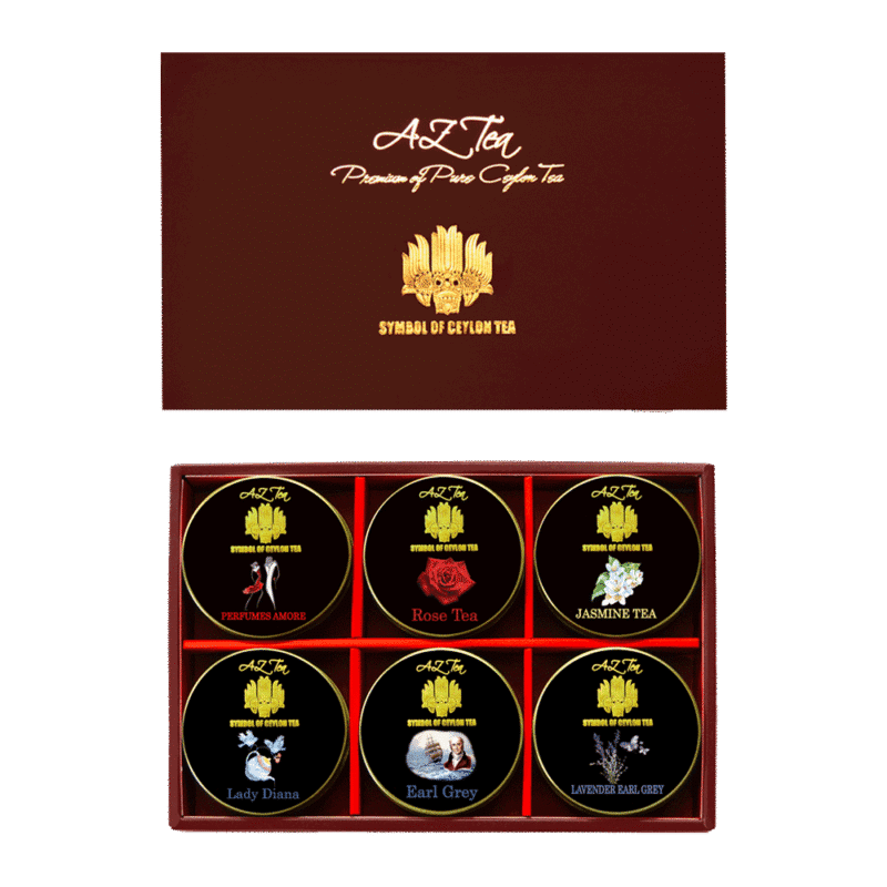 AZ_Tea_ミニ6缶紅茶ギフト_アールグレイ・ローズティー等シトラス＆フラワーティー売れ筋６種ティーバッグ入り
