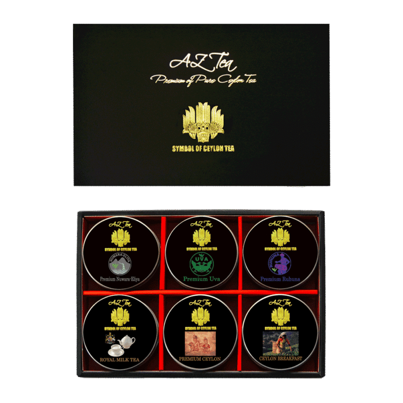 AZ_Tea_ミニ6缶紅茶ギフト_プレミアムセイロン紅茶等セイロン紅茶6種茶葉入り